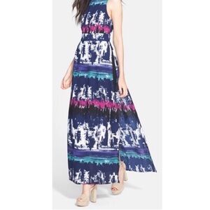 Tie dye dress with splits